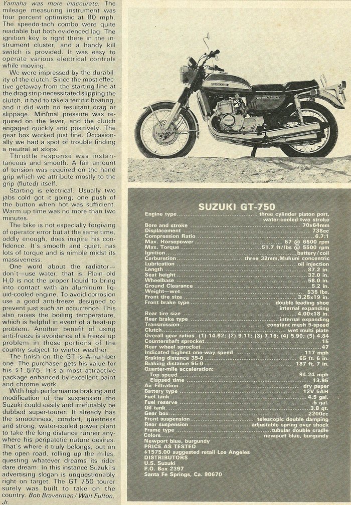 1972 Suzuki GT750J